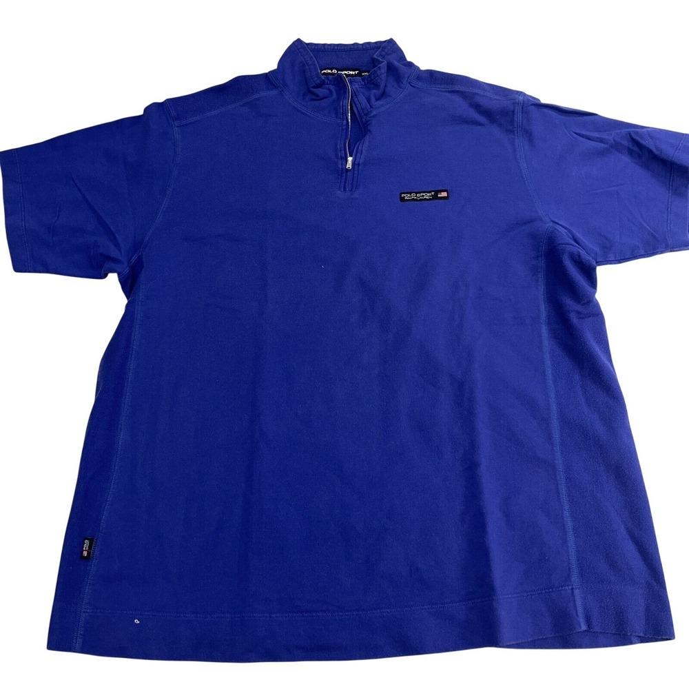 Polo Sport Ralph Lauren shirt Men's size 2XL purple quarter-zip short-sleeve